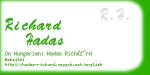 richard hadas business card